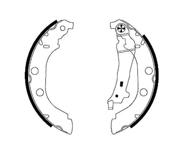 Bremsbackensatz Hinten Peugeot 406 TEXTAR Trommelbremse 91052600