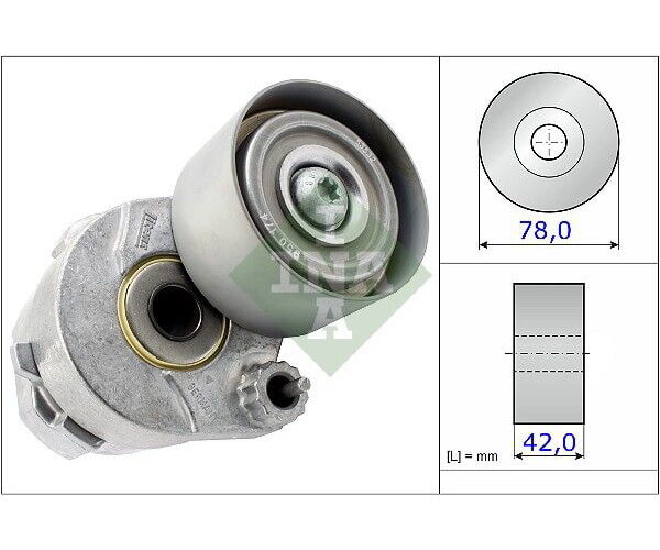 Spannrolle Keilrippenriemen 74 mm Mercedes Atego Axor INA 531 0604 30