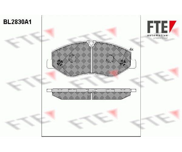 FTE Bremsbelagsatz Bremsbeläge VORDERACHSE für MERCEDES VITO KLASSE W447