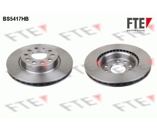 2x FTE front brake rotors, 280 mm diameter, for Audi, VW, Skoda, and Seat (part number BS5417HB)