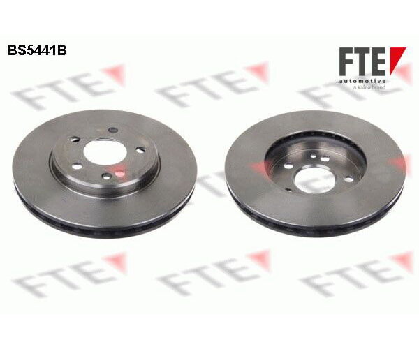 2x FTE front axle brake rotors, 288 mm diameter, for Mercedes-Benz BS5441B