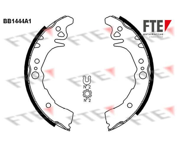 FTE Bremsbackensatz BB1444A1 Bremsbakcen Trommelbremse