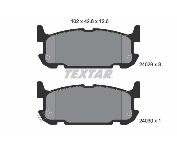 Bremsbeläge hinten für Mazda MX 5 II NB TEXTAR 2402901 Bremsbelagsatz Bremse