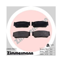 ZIMMERMANN Bremsbelagsatz Bremsbeläge Hinterachse für KIA Hyundai SsangYong