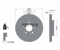 2x TEXTAR Bremsscheibe PRO+ Ø280mm VORNE für...