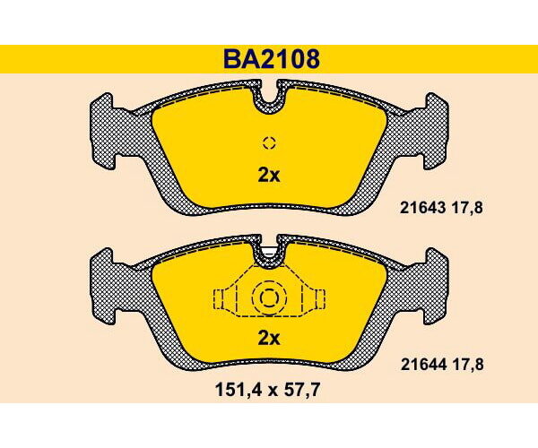 Bremsbeläge vorne für BMW 3er E36 E46 Z3 Z4 Barum