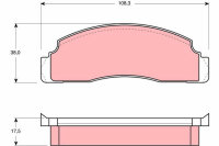 Bremsbelagsatz für GFBT WFVT FORD FIESTA BENDIX 1...