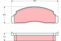 Bremsbelagsatz für GFBT WFVT FORD FIESTA BENDIX 1...