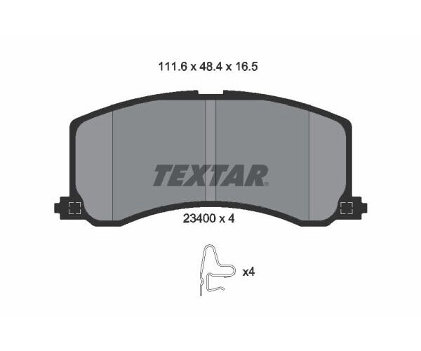 TEXTAR Bremsbelagsatz Scheibenbremse 2340001