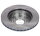 2x FEBI Front Axle Brake Disc 257mm 108565