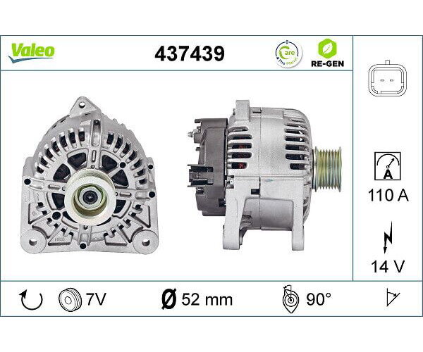 VALEO Generator Lichtmaschine für Renault 437439 110A