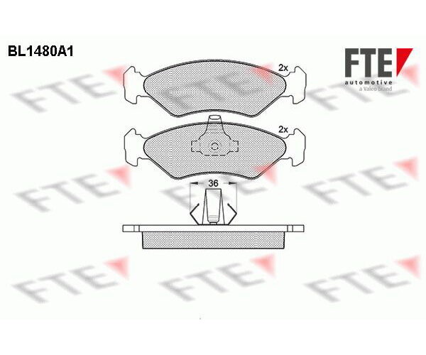 Bremsbeläge für FORD MAZDA FTE VORDERACHSE