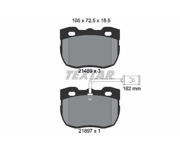 TEXTAR Bremsbelagsatz Bremsbeläge VORDERACHSE  für Land Rover Range Rover