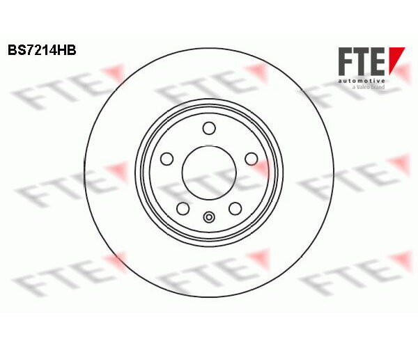 2x FTE front axle brake rotors, 314 mm, BS7214HB