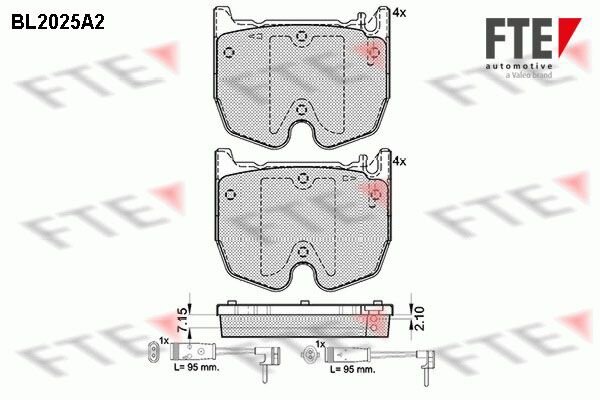 FTE Bremsbelagsatz Bremsbeläge VORDERACHSE für MERCEDES-BENZ S-KLASSE (W220)