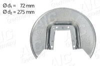 AIC Spritzblech Bremsscheibe Ankerblech 58278 Hinterachse für Peugeit