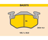 Bremsbeläge VORDERACHSE für RENAULT Twingo 1 BARUM