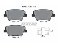TEXTAR Bremsbelagsatz Bremsbeläge Q+ HINTERACHSE...