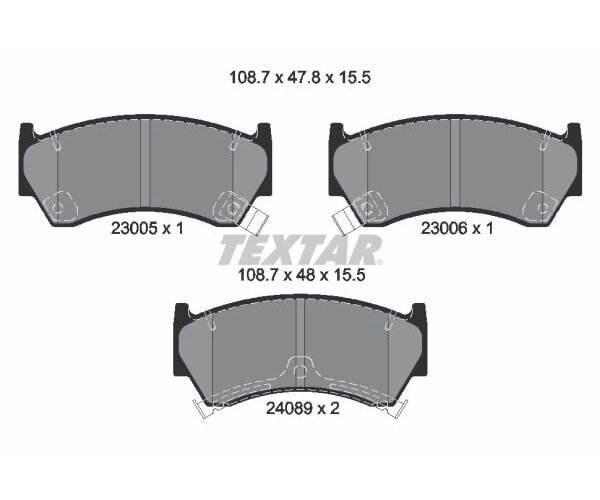 Bremsbelagsatz, Scheibenbremse 2300501