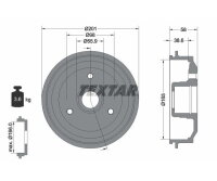 1x ZIMMERMANN Bremstrommel Hinterachse für Citroen...