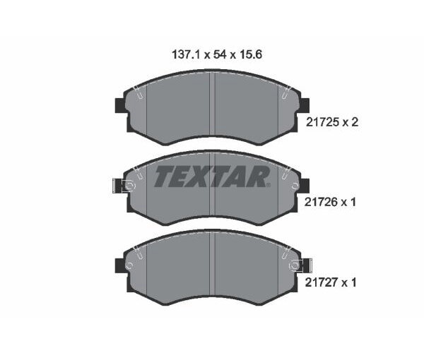 TEXTAR Bremsbelagsatz für Daewoo Nissan Ssangyong Bremsbeläge vorne