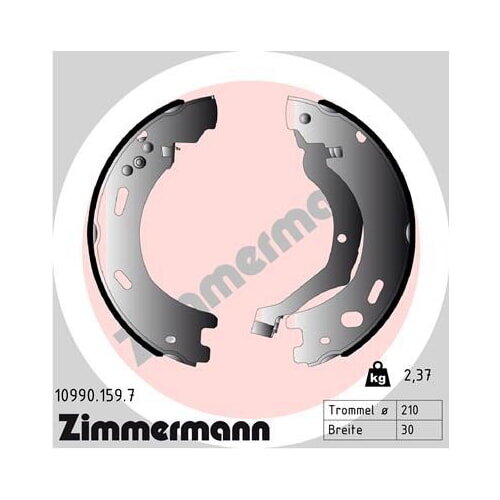 Bremsbackensatz Feststellbremse für Land Rover ZIMMERMANN 10990.159.7