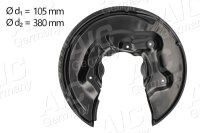 AIC Spritzblech Bremsscheibe Ankerblech 57835 Hinterachse...