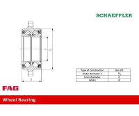 Radlagersatz vorne für Toyota Hiace FAG 713 6211 30