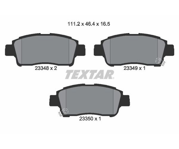 TEXTAR Bremsbelagsatz Bremsbeläge VORDERACHSE für TOYOTA YARIS