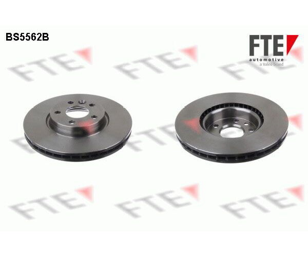 2x FTE front axle brake rotors, 300 mm diameter, for Ford, Land Rover, and Volvo (part number BS5562B)