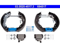 Bremsbackensatz hinten vormontiert mit Radzylinder für Hyundai ATE 03.0520-4517.3