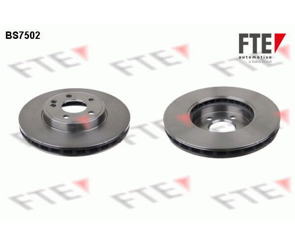 2x FTE front brake discs, Ø 295 mm, for Mercedes-Benz BS7502