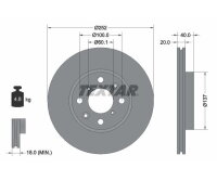 2x TEXTAR Bremsscheibe PRO Ø252mm für SUZUKI SPLASH OPEL AGILA SWIFT H08 F68 3