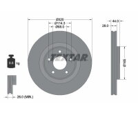 1x TEXTAR Bremsscheibe PRO Vorderachse Ø 320mm...