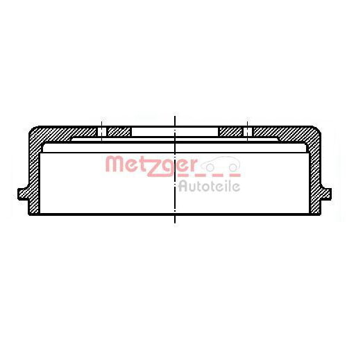 Bremstrommel METZGER BT 242 228 mm hinten 4-Loch ohne Radlager Opel Fiat 1x