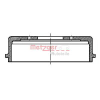 Bremstrommel METZGER BT 242 228 mm hinten 4-Loch ohne...