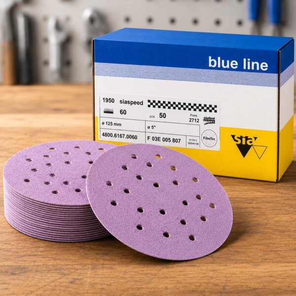 Schleifscheiben SIA siaspeed Ø125mm P60 50 Stück Form 2712 Schleifpapier