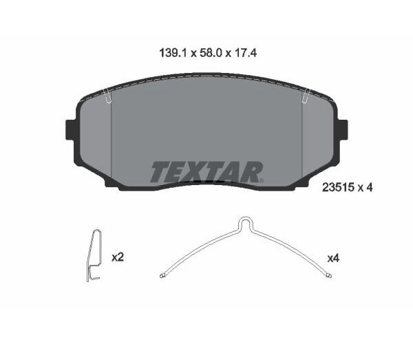 TEXTAR Bremsbelagsatz Bremsbeläge VORDERACHSE für FORD USA EDGE MAZDA CX-5 CX-7 CX-9