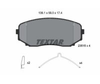 TEXTAR Bremsbelagsatz Bremsbeläge VORDERACHSE...