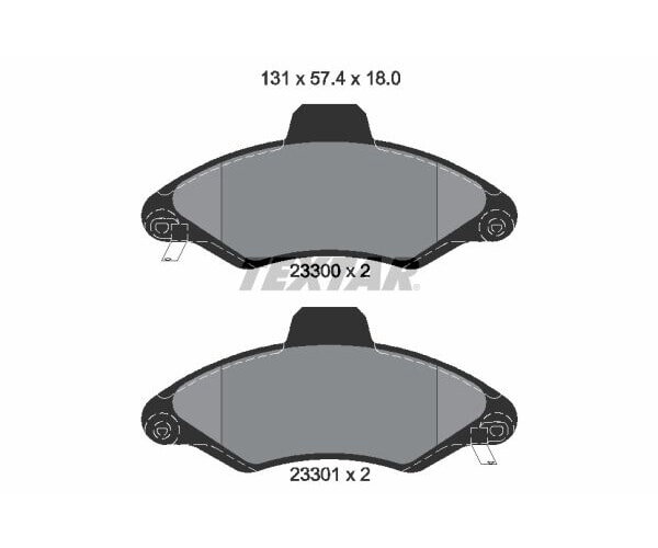 Bremsbeläge VORDERACHSE für FORD ESCORT TEXTAR