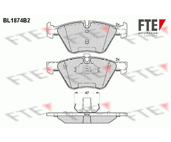 FTE Bremsbelagsatz Bremsbeläge VORDERACHSE für BMW 5er E60 E61