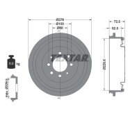 Bremstrommel Hinterachse Renault Nissan TEXTAR 278mm...