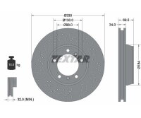 1x Bremsscheibe vorne links für Porsche 911 996 997...