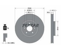 1x TEXTAR Bremsscheibe Ø 308mm Vorderachse...