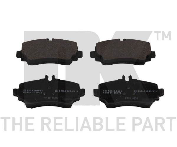 Bremsbeläge NK 223333 Mercedes A-Klasse W168 Vorderachse WVA 23070 116,5 mm