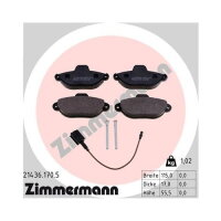 ZIMMERMANN Bremsbeläge VORDERACHSE FÜR FIAT 500 PANDA