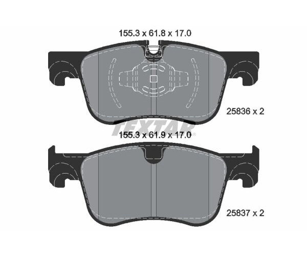 TEXTAR Bremsbelagsatz für Citroen Fiat Opel Peugeot Toyota Bremsklötze vorne