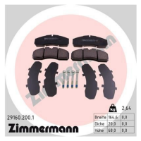ZIMMERMANN Bremsbelagsatz für Iveco Daily Renault...