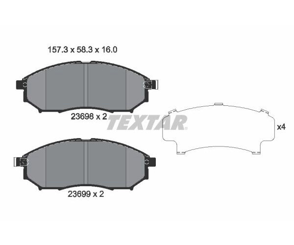 TEXTAR Bremsbelagsatz Scheibenbremse 2369801