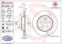 2x BREMBO Bremsscheibe PRIME LINE - Co-Cast Hinterachse 300mm